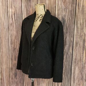 Elodie Button Front Wool Coat Teddy Sz XS